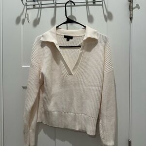 J. Crew Women's V-Neck Cream Sweater